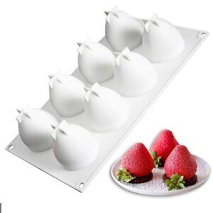 3D Strawberry Silicone Mold for Mousse Cake  OCPO KITCHEN   NEW